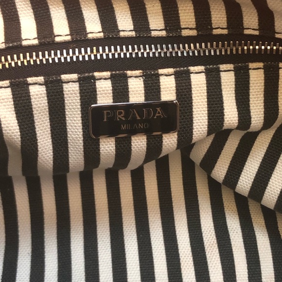 Prada Black Denim Canapa Clutch - Picture 2 of 3